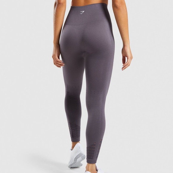 Gymshark Energy+ Seamless Leggings in Slate Lavender - Never Worm Size Small - Picture 2 of 10